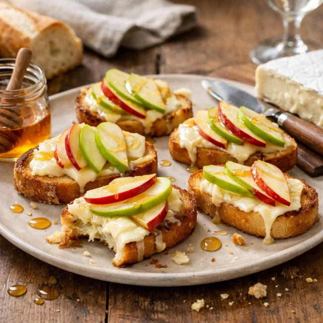 Brie and Apple Crostini