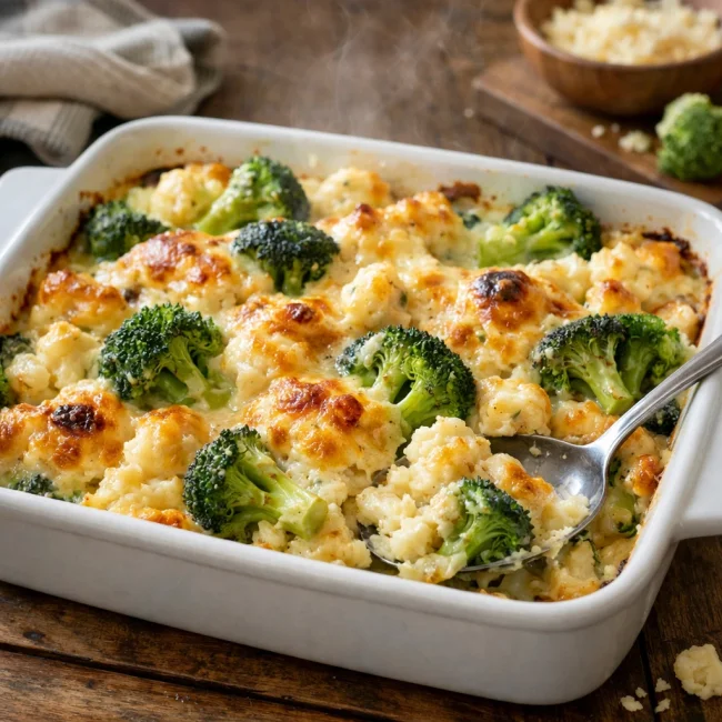 Broccoli and Cauliflower Bake
