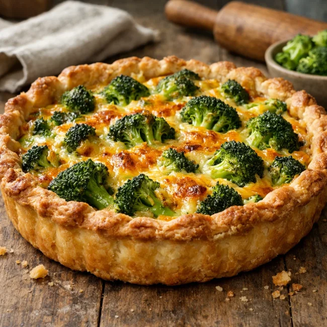 Broccoli and Cheddar Tart