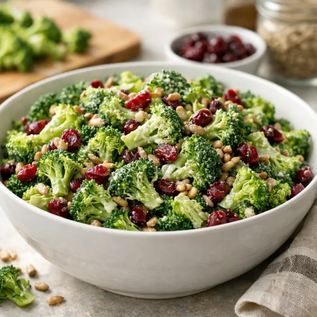 Broccoli and Cranberry Crunch Salad