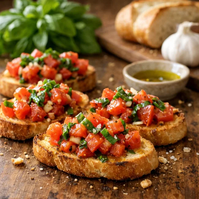 Bruschetta with Tomato and Basil