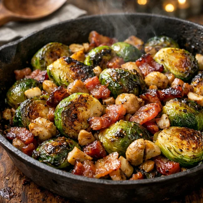 Brussels Sprouts with Bacon and Chestnuts