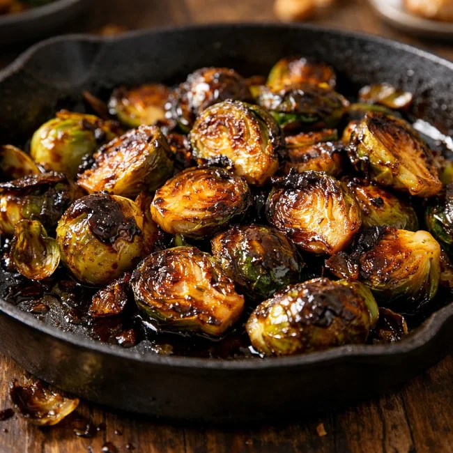 Brussels Sprouts with Maple Balsamic Glaze