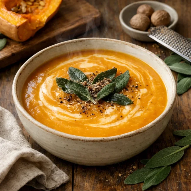 Butternut Squash Soup with Sage