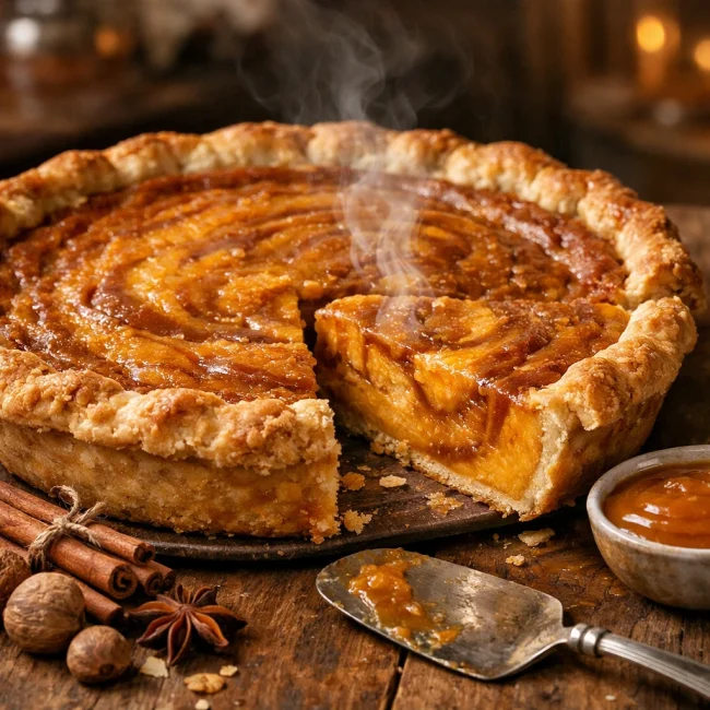 Butterscotch Pumpkin Spice Pie