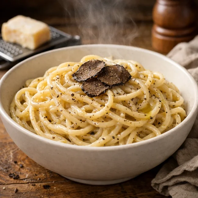 Cacio e Pepe with Truffle Oil
