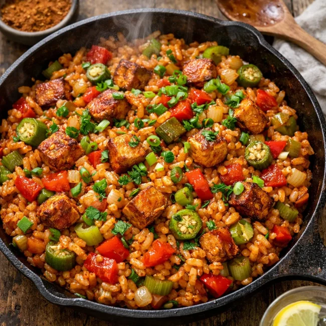 Cajun-Inspired Vegan Jambalaya