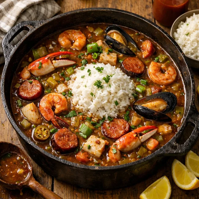 Cajun Seafood and Andouille Sausage Gumbo