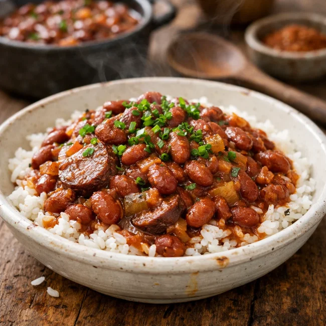 Cajun Spiced Red Beans and Rice