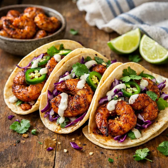 Cajun Spiced Shrimp Tacos