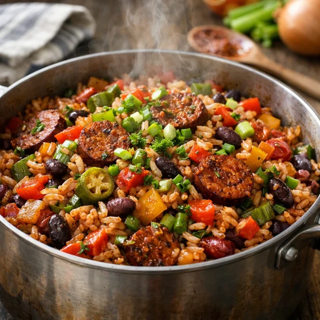 Cajun Vegetarian Jambalaya Delight