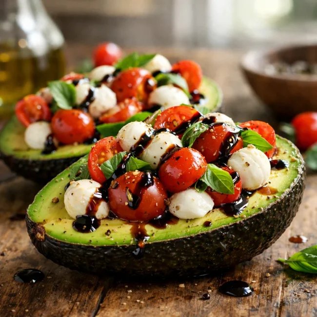 Caprese Stuffed Avocados