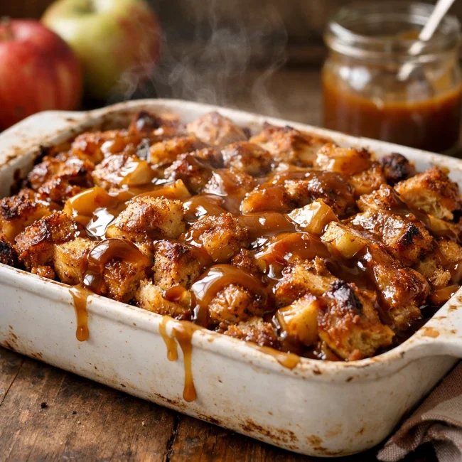 Caramel Apple Bread Pudding