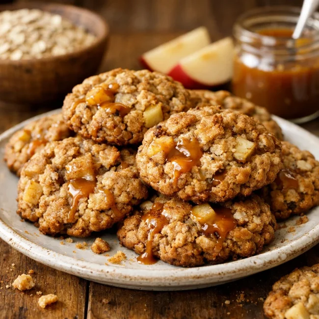 Caramel Apple Oatmeal Cookies