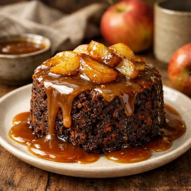 Caramel Apple Sticky Toffee Pudding