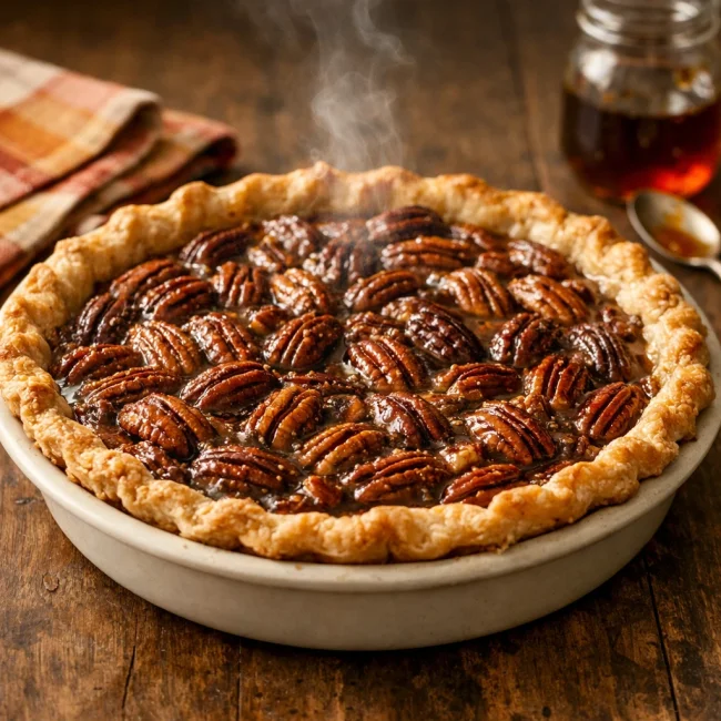 Caramel Maple Pecan Pie