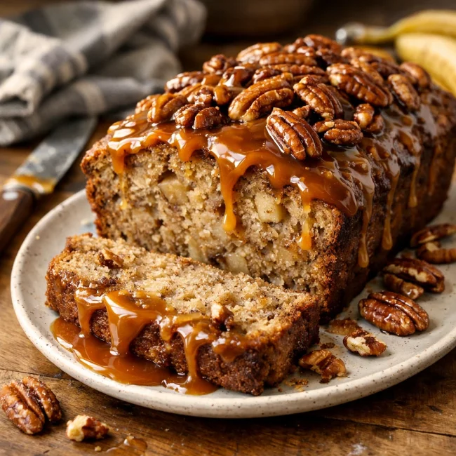 Caramel Pecan Banana Bread