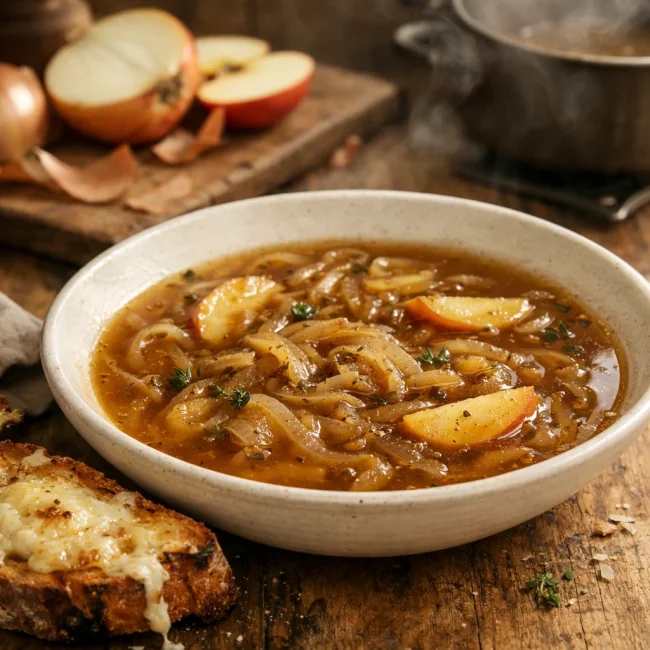Caramelized Onion and Apple Soup