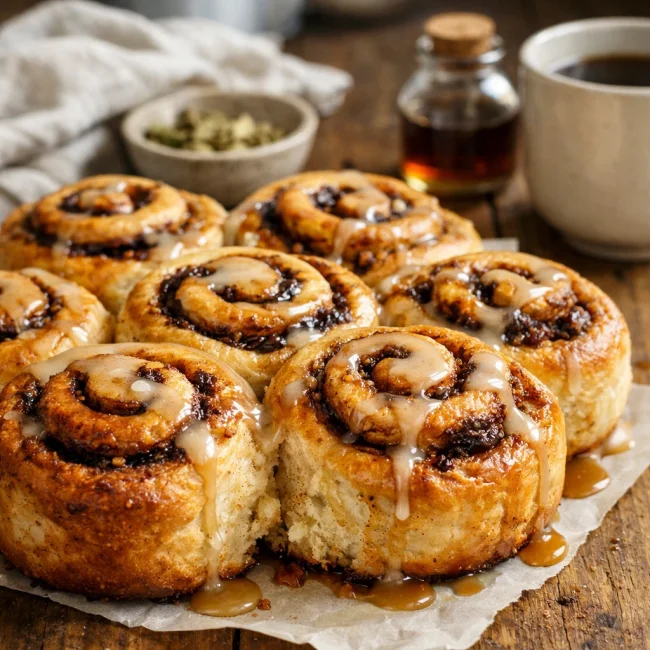 Cardamom Maple Cinnamon Rolls