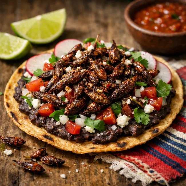 Chapulines Tostadas
