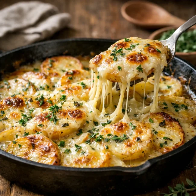 Cheesy Herb Infused Potatoes