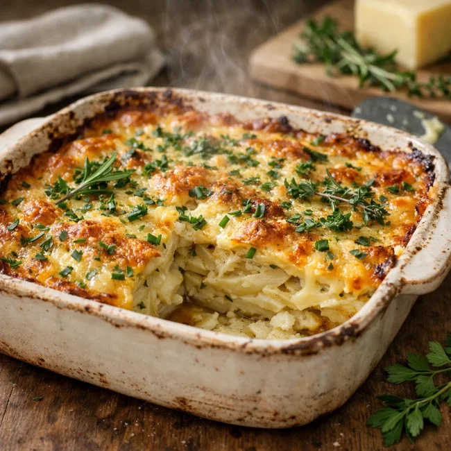 Cheesy Herb Potato Casserole