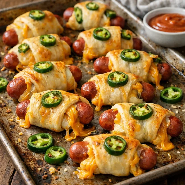 Cheesy Jalapeño Pigs in a Blanket
