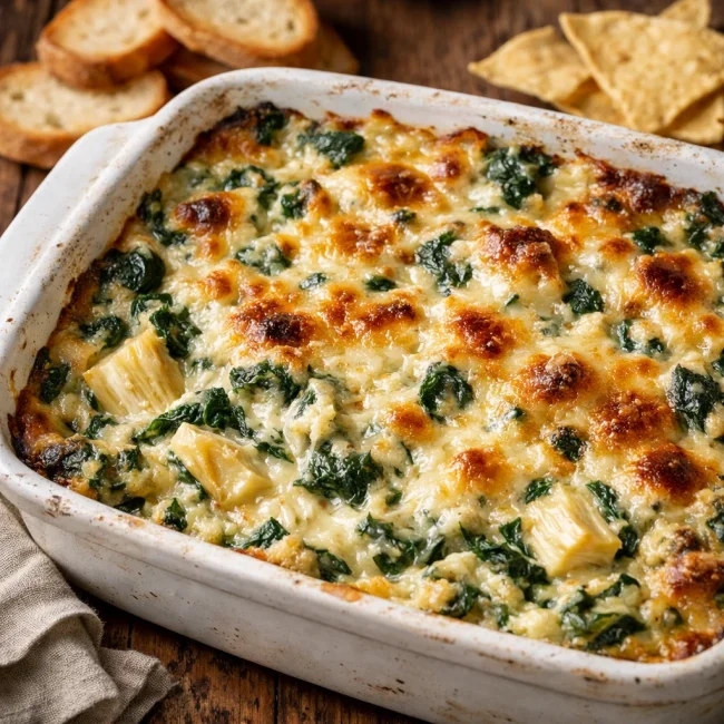 Cheesy Spinach Artichoke Delight