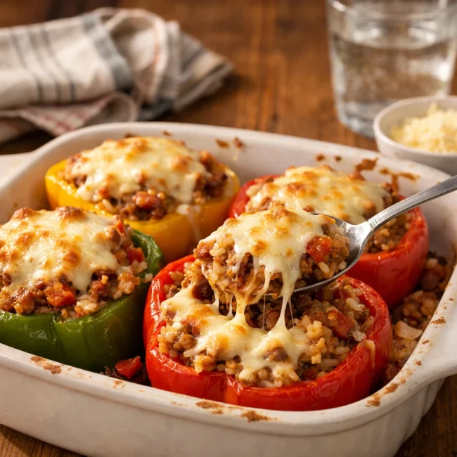 Cheesy Stuffed Bell Peppers