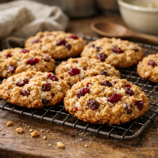 Chewy Cranberry-Coconut Oatmeal Cookies