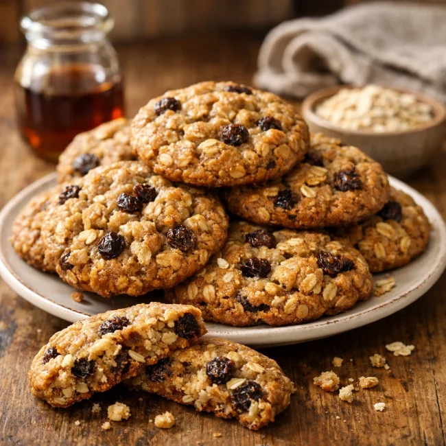 Chewy Maple Oatmeal Cookies
