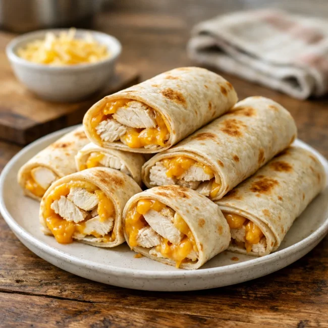 Chicken and Cheese Roll-Ups