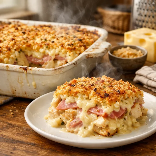 Chicken Cordon Bleu Casserole Surprise