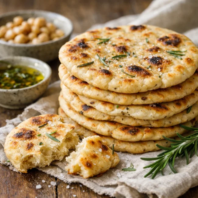 Chickpea and Rosemary Flatbreads