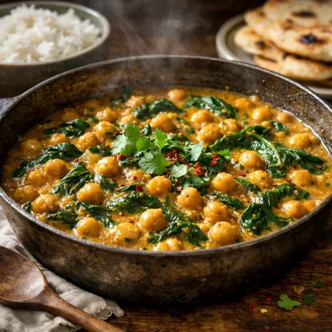 Chickpea and Spinach Curry