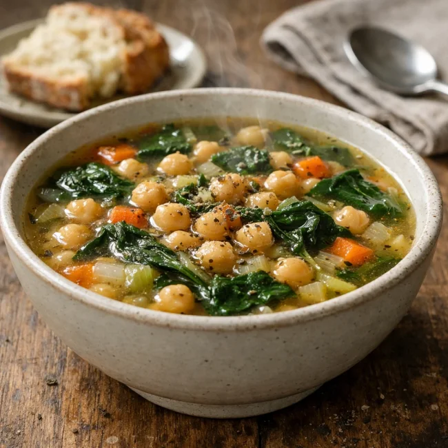 Chickpea and Spinach Soup