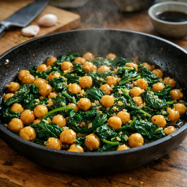 Chickpea and Spinach Stir-Fry