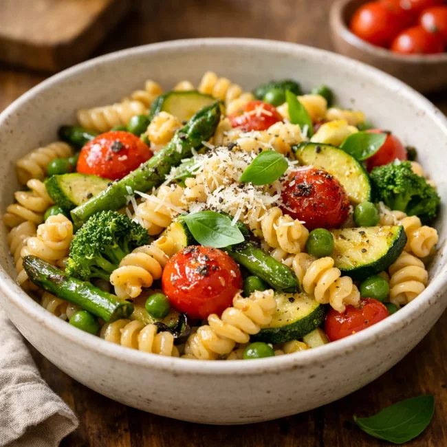 Chickpea Pasta Primavera