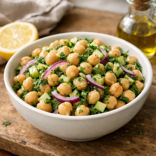 Chickpea Salad with Lemon and Herbs