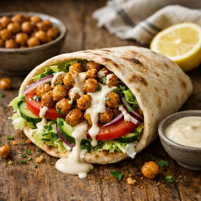 Chickpea Shawarma Wrap
