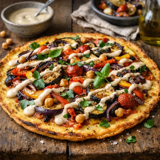 Chickpea Socca Pizza
