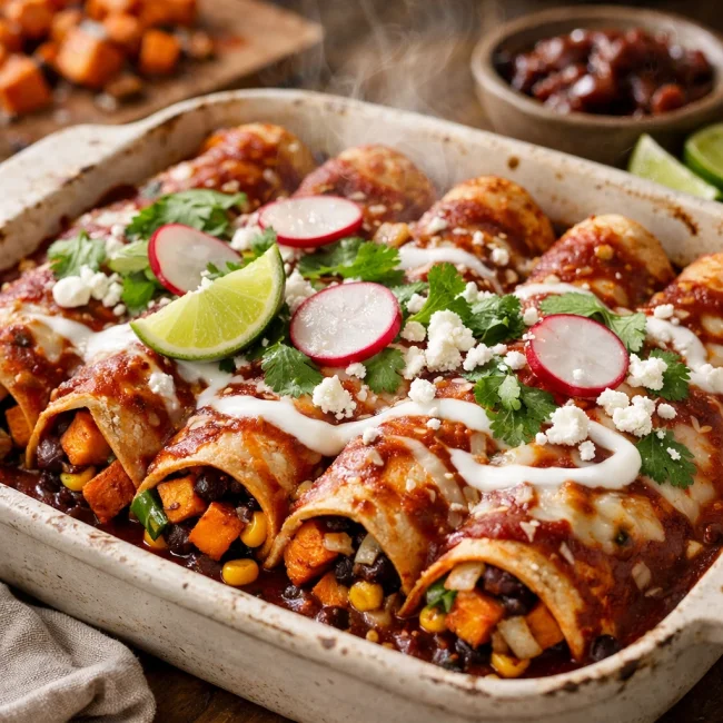 Chipotle Sweet Potato Enchiladas