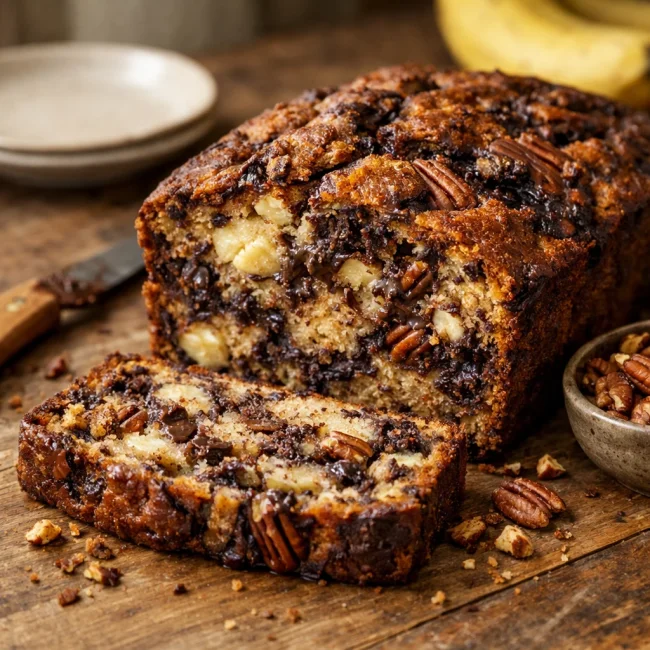 Choco-Banana-Pecan Bread