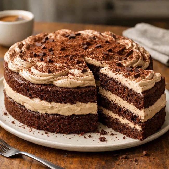 Choco-Mocha Tiramisu Cake