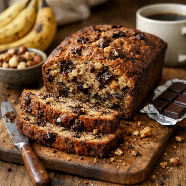 Choco-Nut Banana Bread