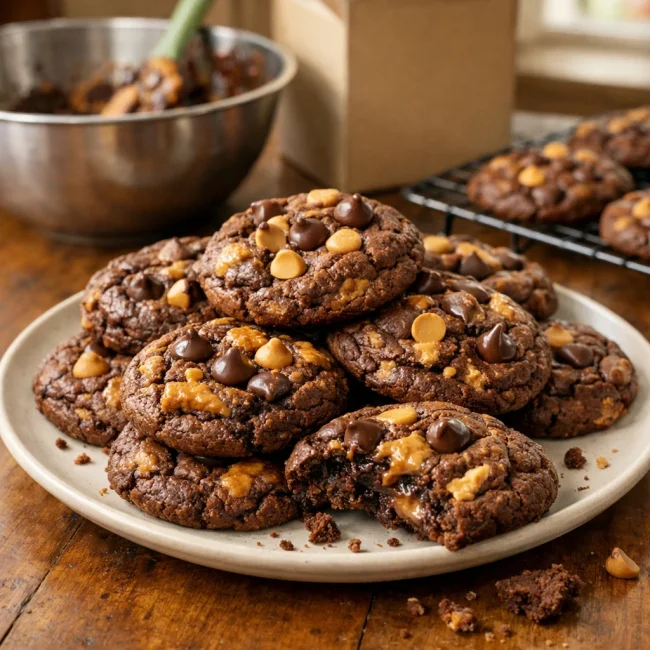Choco-Peanut Butter Cake Mix Cookies