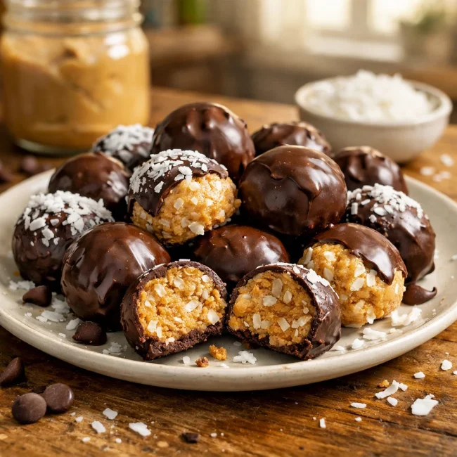 Chocolate Coconut Peanut Butter Balls