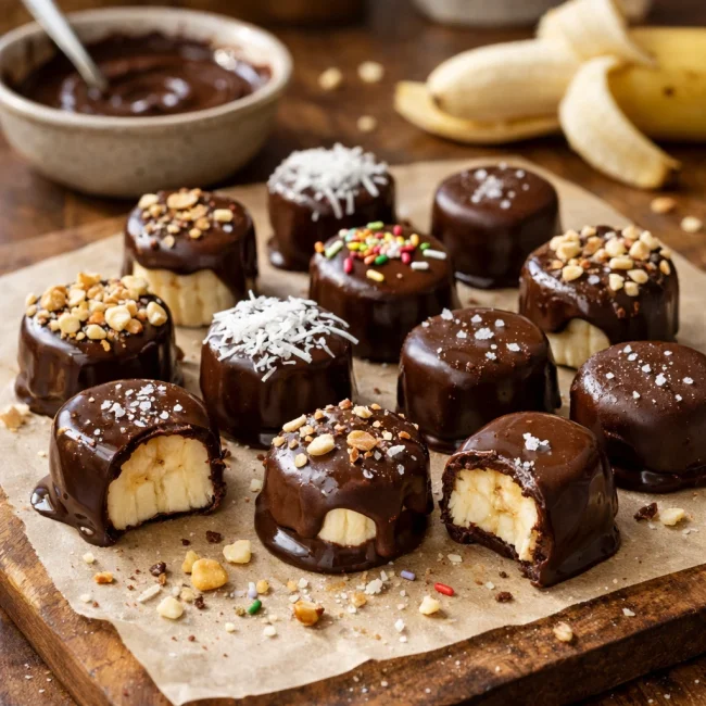 Chocolate-Dipped Banana Bites