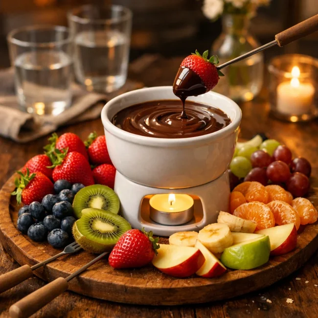 Chocolate Fondue with Fresh Fruit