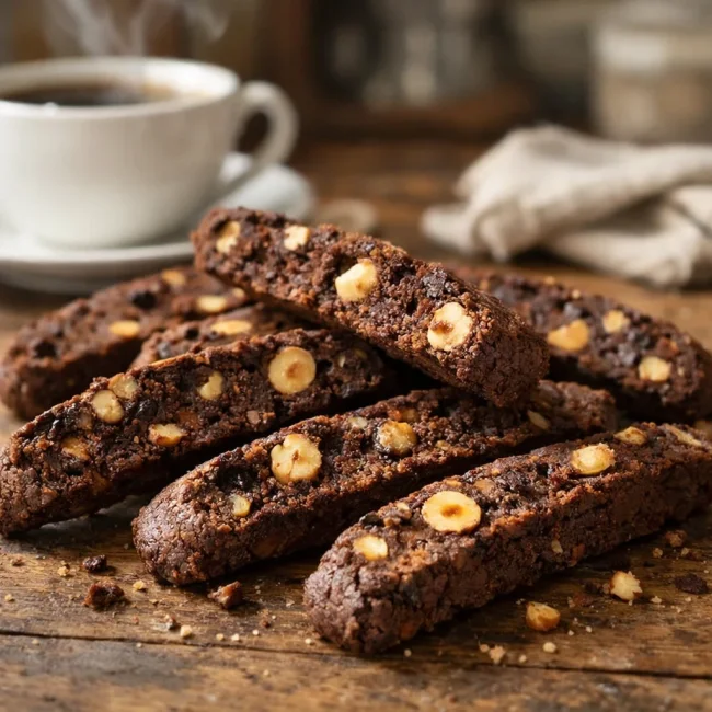 Chocolate Hazelnut Biscotti